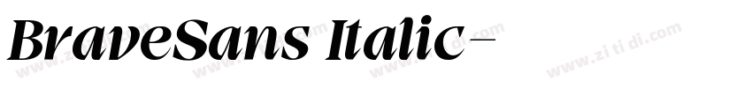 BraveSans Italic字体转换